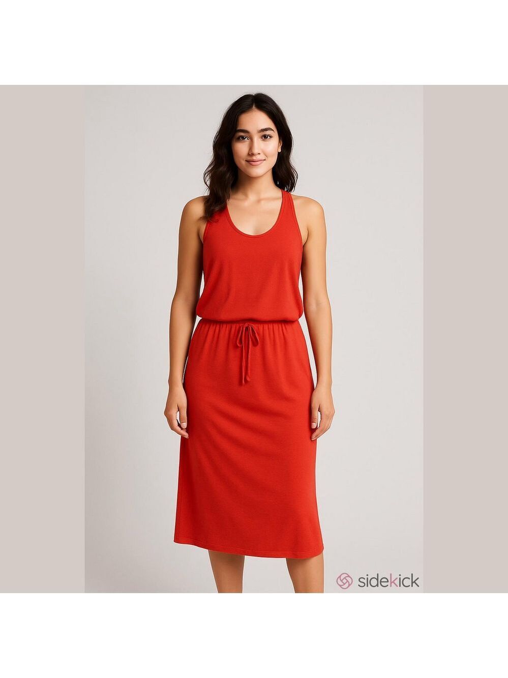 Lanston Dress, SZ S, PTP 17”, Tie W18”, W down 40”, Maxi Dress, Orange,